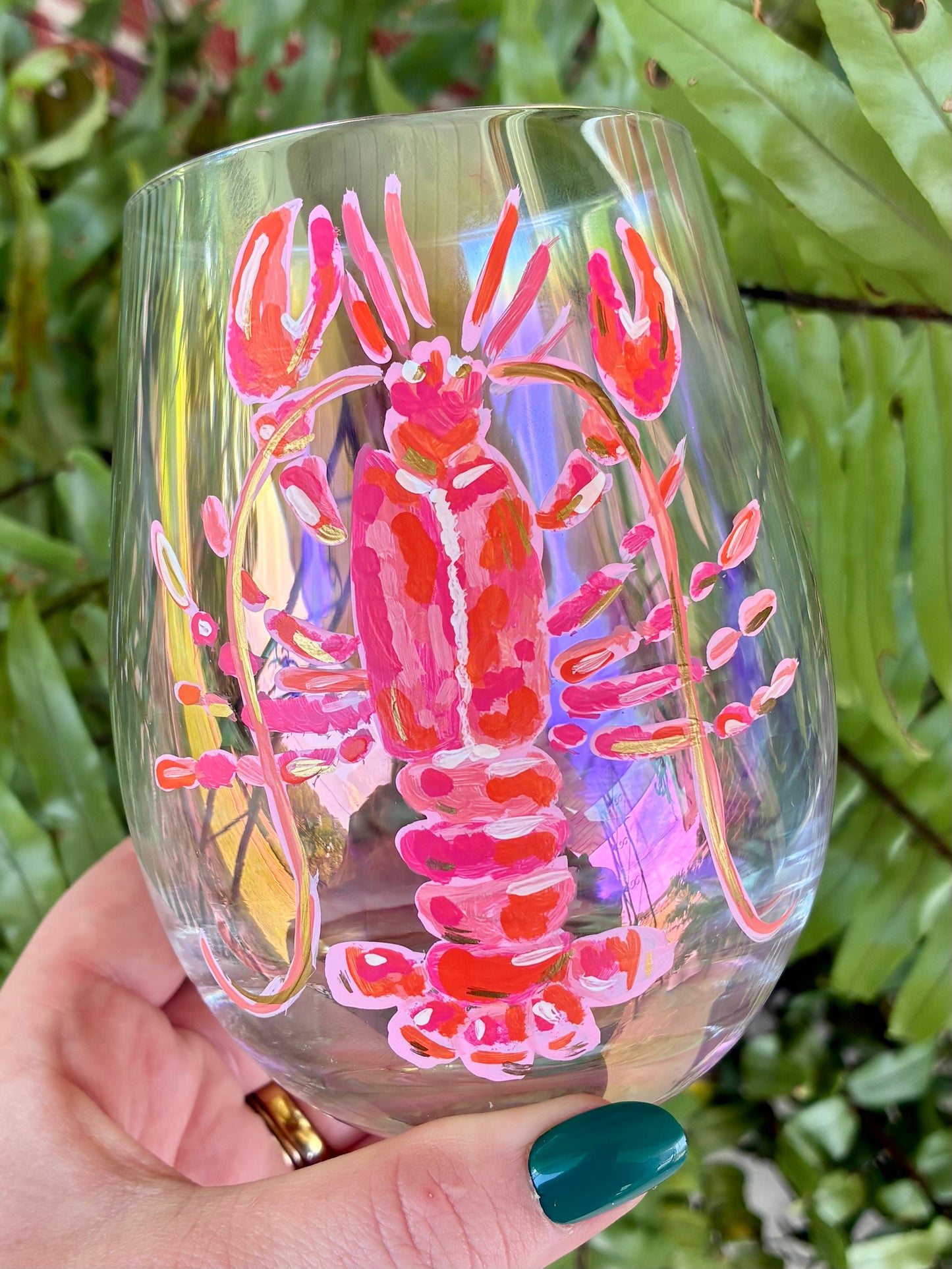 Crawfish Stemless wine glass