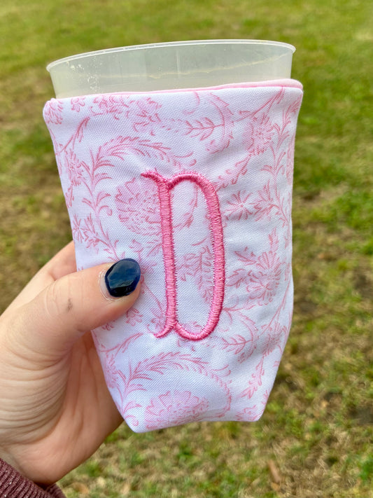 Monogrammed coffee coozie