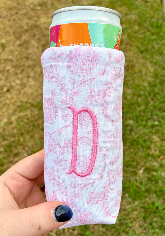 Monogrammed slim coozie